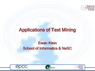 Applications of Text Mining