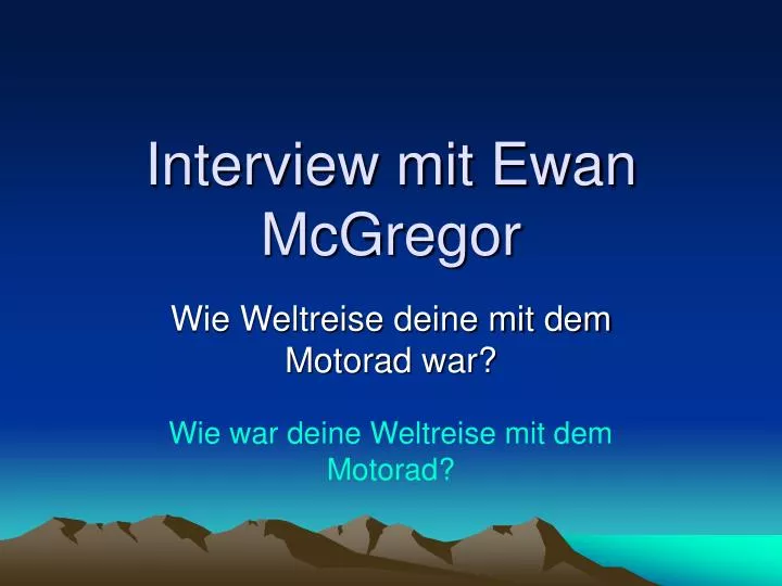 interview mit ewan mcgregor