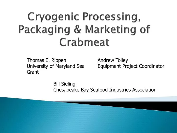 cryogenic processing packaging marketing of crabmeat