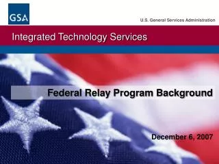 Federal Relay Program Background