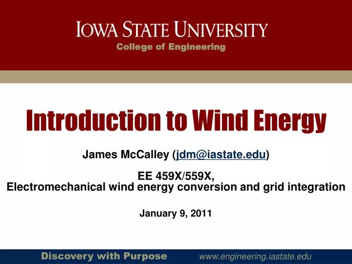 introduction to wind energy