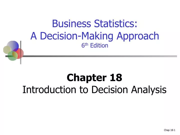 chapter 18 introduction to decision analysis