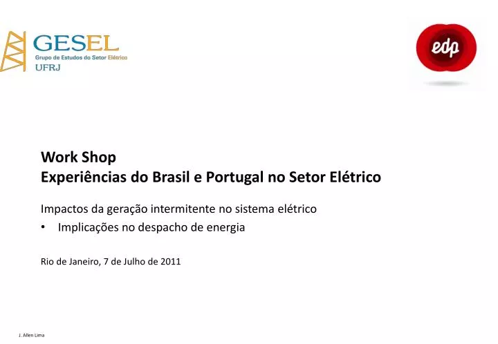 work shop experi ncias do brasil e portugal no setor el trico