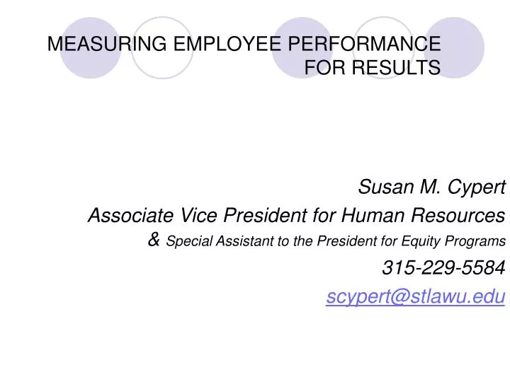 measuring employee performance for results