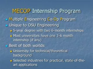 MECOP Internship Program