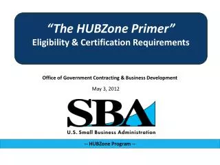 Office of Government Contracting &amp; Business Development
