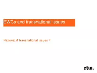 EWCs and transnational issues