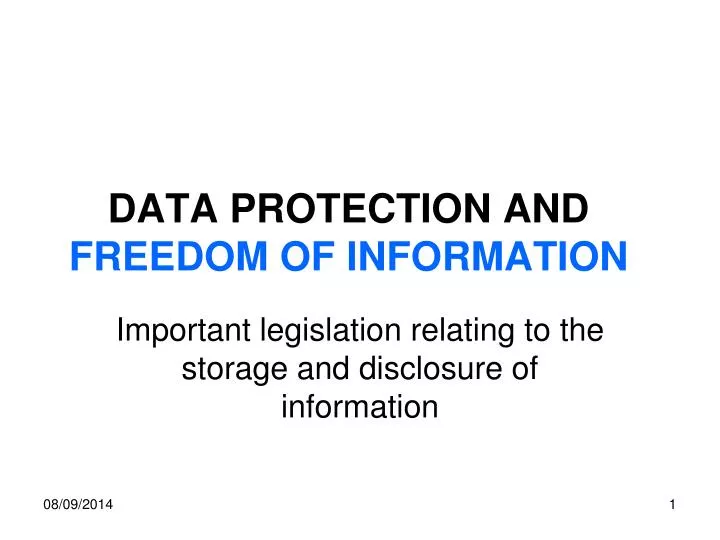 data protection and freedom of information