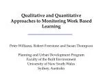 Qualitative and Quantitative Approaches to Monitoring Work Based Learning - slide 1