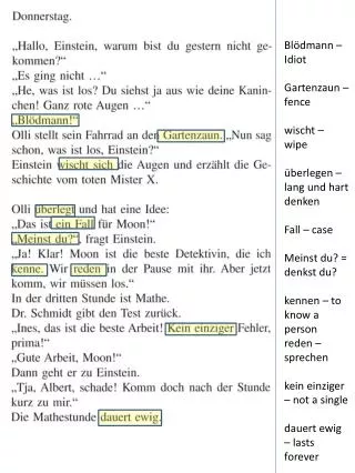 Blödmann – Idiot Gartenzaun – fence wischt – wipe überlegen – lang und hart denken Fall – case