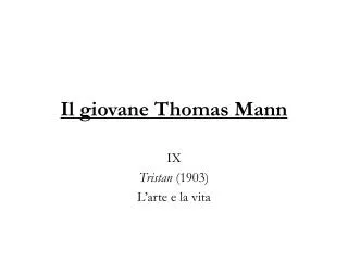 il giovane thomas mann