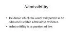 Admissibility - slide 1