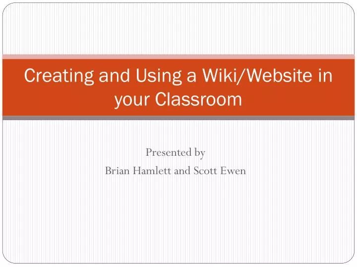 creating and using a wiki website in your classroom