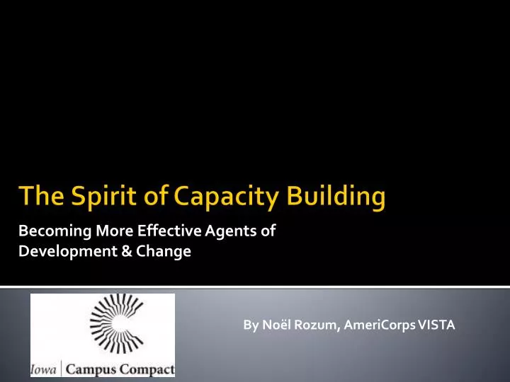 the spirit of capacity building