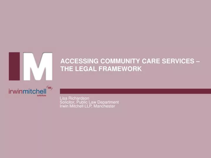 accessing community care services the legal framework