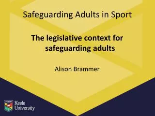 Safeguarding Adults in Sport