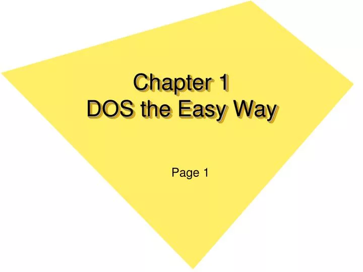 chapter 1 dos the easy way