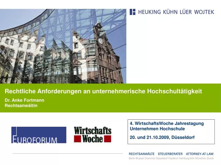 4 wirtschaftswoche jahrestagung unternehmen hochschule 20 und 21 10 2009 d sseldorf