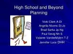 High School and Beyond Planning - slide 1