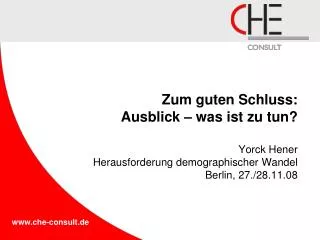 zum guten schluss ausblick was ist zu tun
