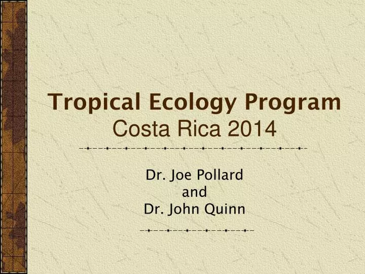 tropical ecology program costa rica 2014