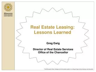 Real Estate Leasing: Lessons Learned