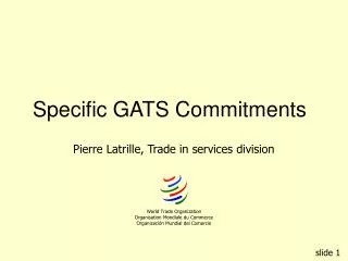 Specific GATS Commitments