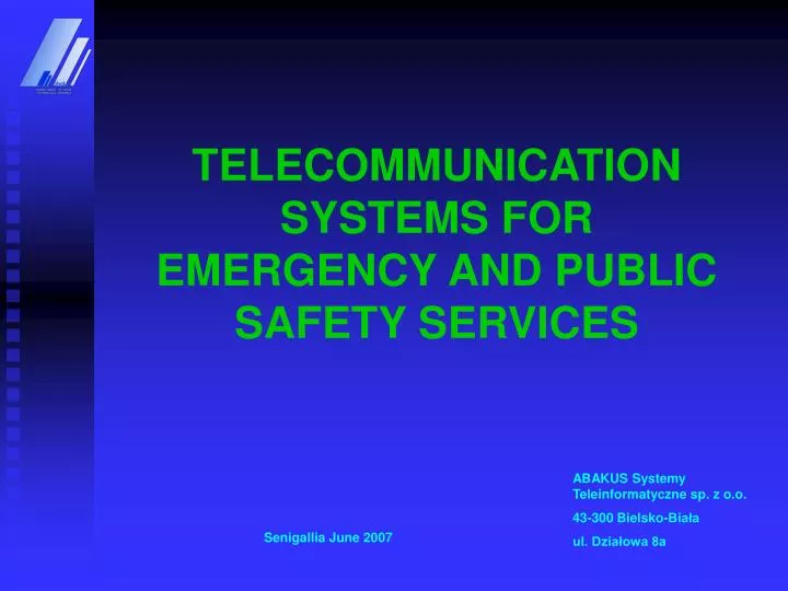 telecommunication systems for emergency and public safety services
