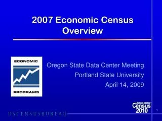 2007 Economic Census Overview