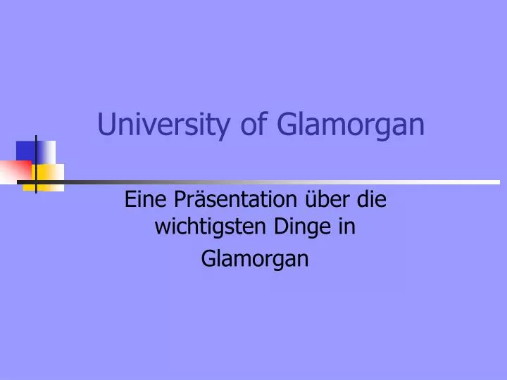 university of glamorgan