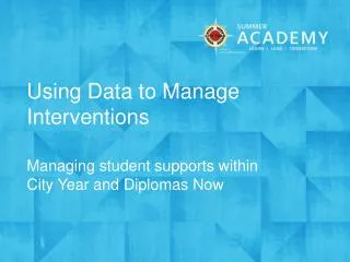 Using Data to Manage Interventions