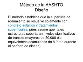 m todo de la aashto dise o