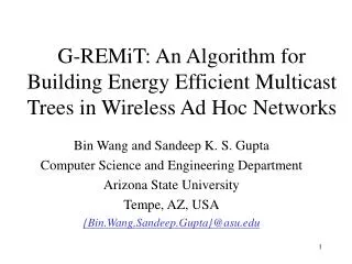 G-REMiT: An Algorithm for Building Energy Efficient Multicast Trees in Wireless Ad Hoc Networks