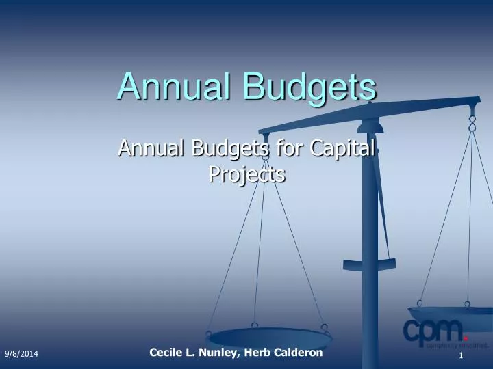 annual budgets