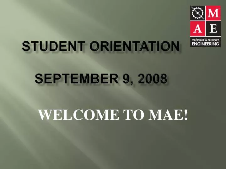 student orientation september 9 2008