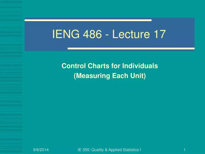 ieng 486 lecture 17