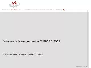 Women in Management in EUROPE 2009