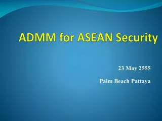 admm for asean security