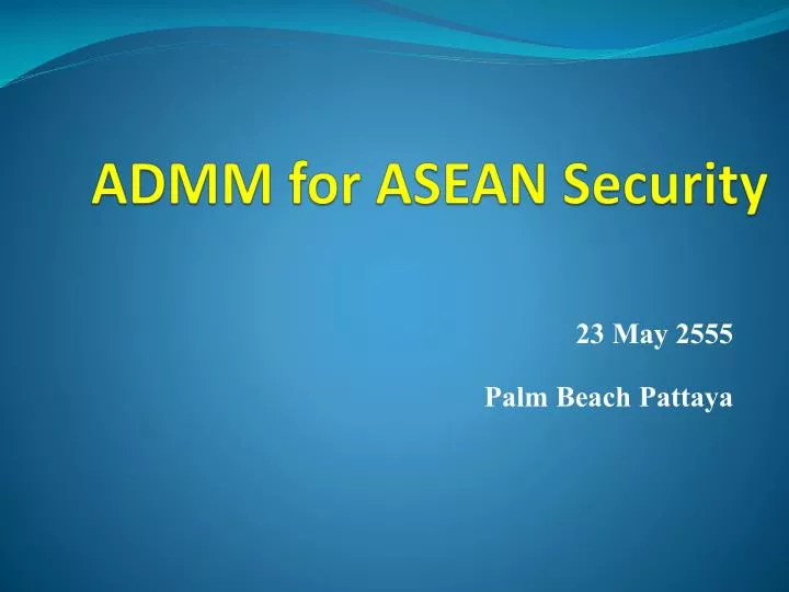 admm for asean security