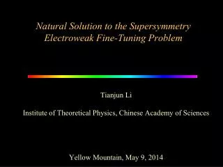 Natural Solution to the Supersymmetry Electroweak Fine-Tuning Problem