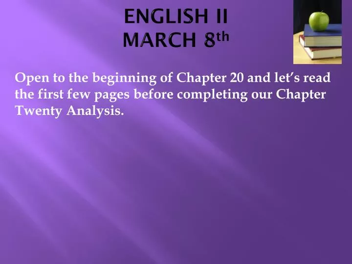 english ii march 8 th