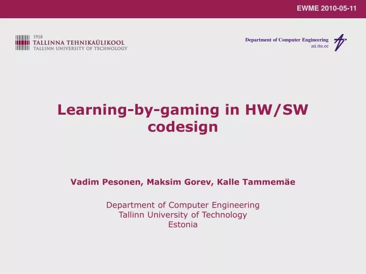 learning by gaming in hw sw codesign