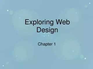 Exploring Web Design