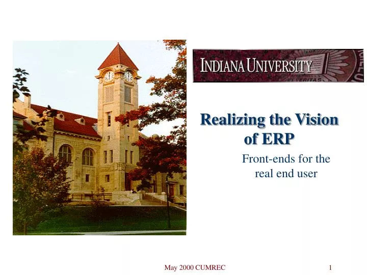 realizing the vision of erp front ends for the real end user