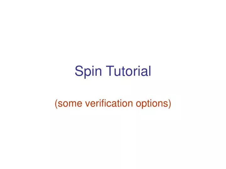spin tutorial