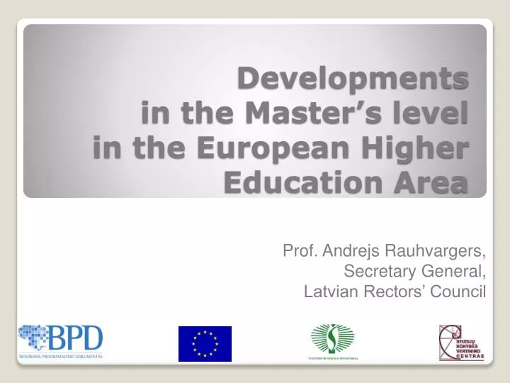 developments in the master s level in the european higher education area