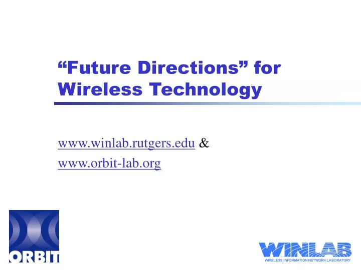 future directions for wireless technology