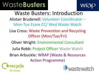 Waste Busters: Introduction