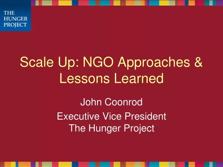 scale up ngo approaches lessons learned