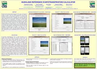 BUSHLAND REFERENCE EVAPOTRANSPIRATION CALCULATOR